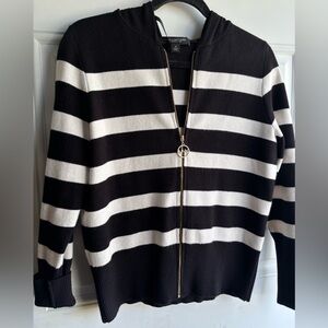 Marc New York Black and White Striped Jacket